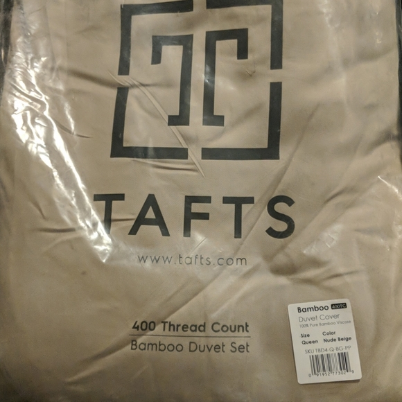 TAFTS queen 400 thread count bamboo duvet cover set